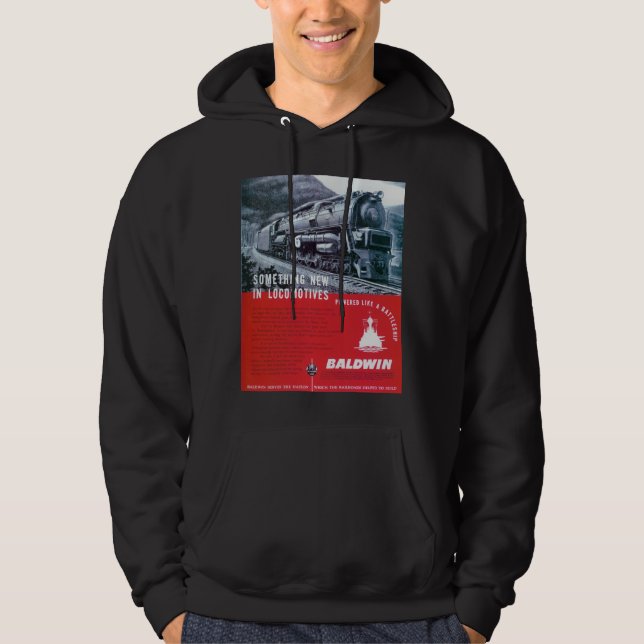 Moletom Baldwin Locomotive S-2 PRR Steam Turbine Hoodie (Frente)