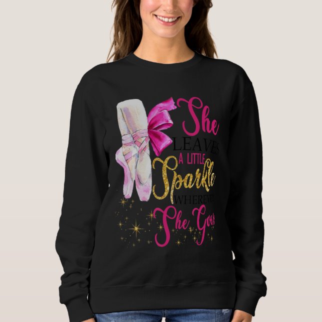 Moletom Balé Ballerina Ponteiro Calçados que deixa Sparkle (Frente)