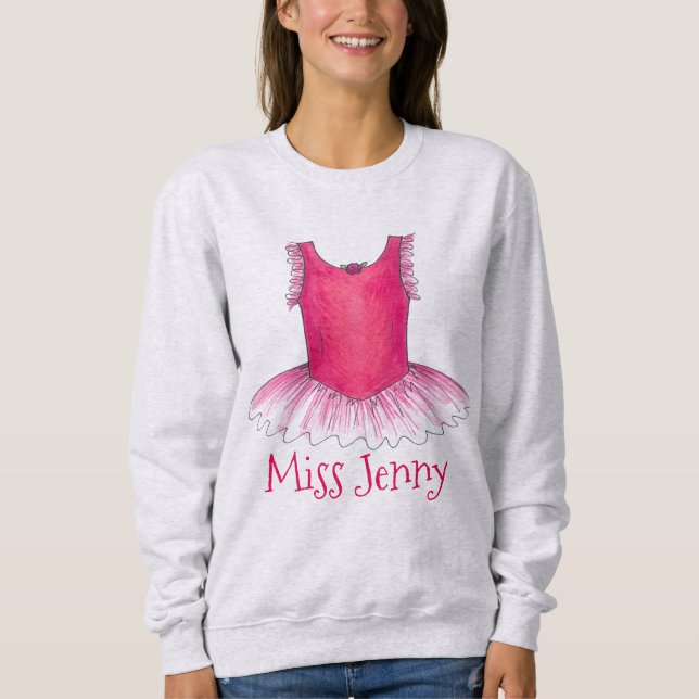 Moletom Balé de professor de dança personalizado Tutu (Frente)