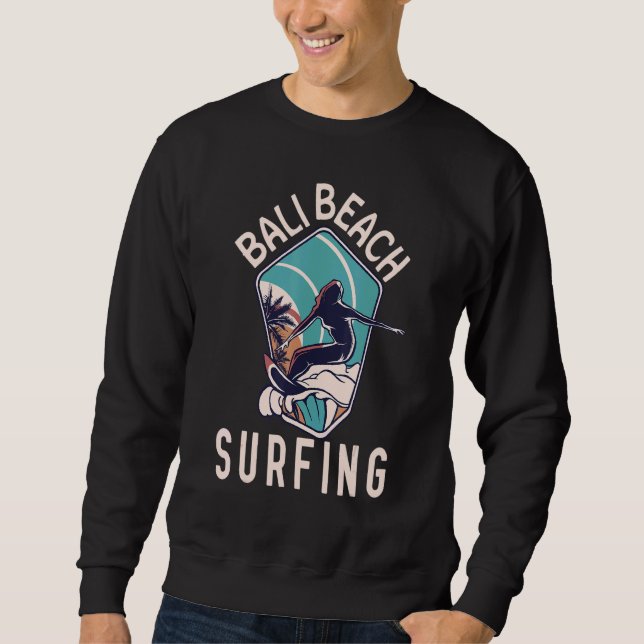 Moletom Bali Beach Surfer Retro Surfing Girl Travel (Frente)