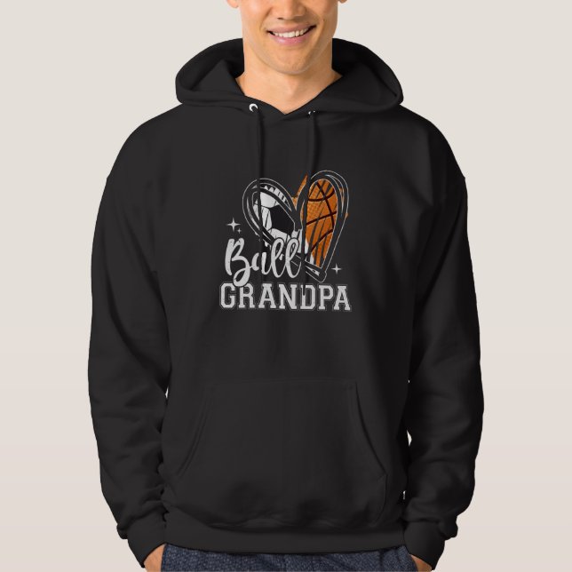 Moletom Ball Grandpa Soccer Basketball Heart Father s Day (Frente)