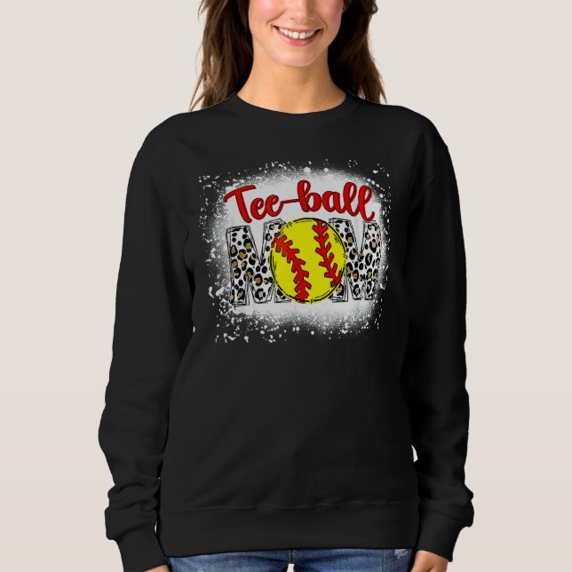Moletom Ball Mãe Dia de as mães Teeball Mãe Esportes Leopa (Frente)