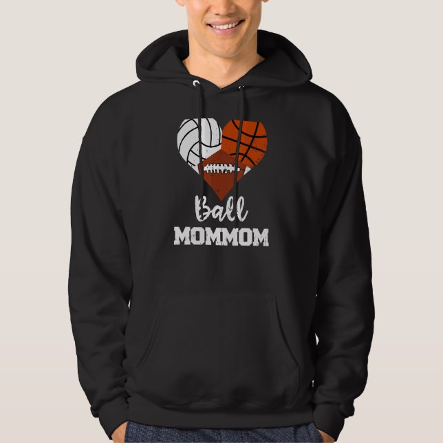Moletom Ball Mamãe Heart Voleibol Futebol M (Frente)