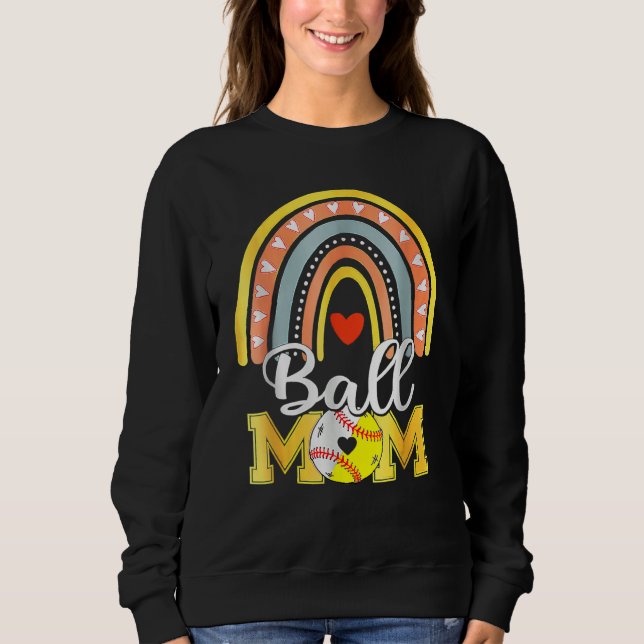 Moletom Ball Mom Rainbow Mom Mother Mother s Day 2023 (Frente)