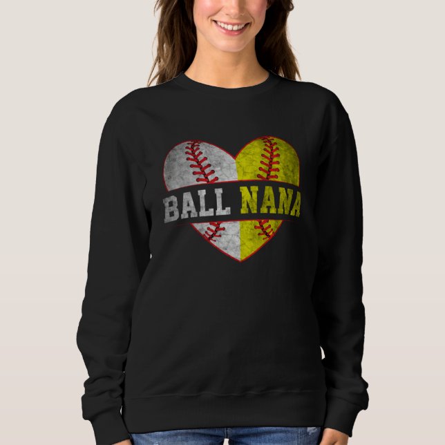 Moletom Ball Nana Softball Baseball For Women Mother Day (Frente)