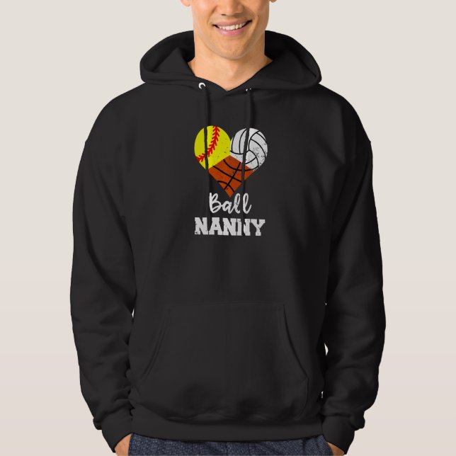 Moletom Ball Nanny Heart Softball Basball N (Frente)
