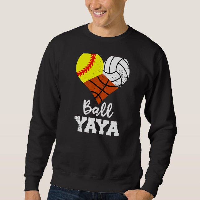 Moletom Ball Yaya Heart Softball Basball Ya (Frente)