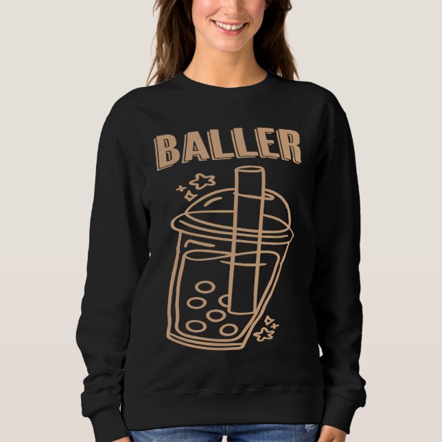 Moletom Baller Boba Tea Funny Bubble Tea Popping Pearl Mil (Frente)