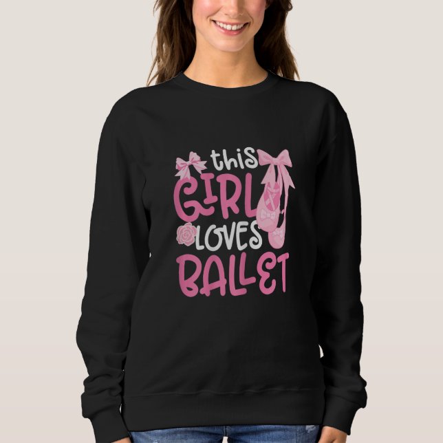 Moletom Ballerina Girl Ballet Barre Ballet Dancer Pointe S (Frente)