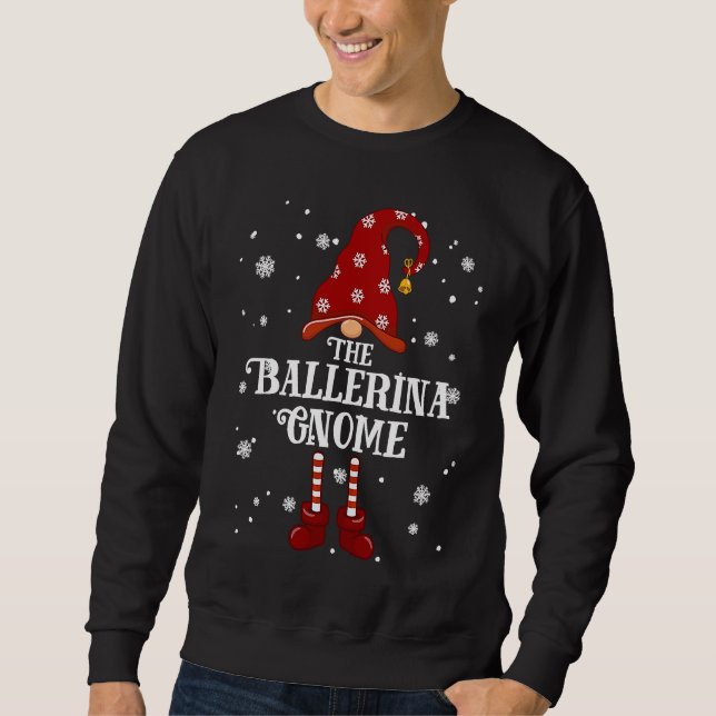 Moletom Ballerina Gnome Family Matching Group Christmas (Frente)