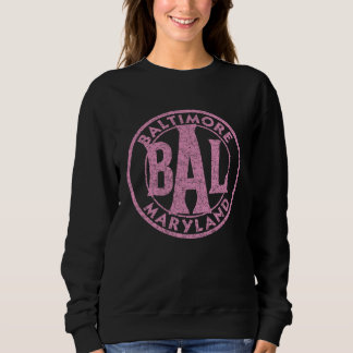 Moletom Baltimore BAL Circle Sign Distressed Pink Print