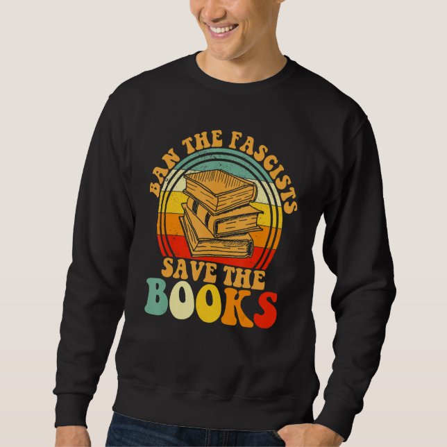Moletom Ban The Fascist Save The Books Book (Frente)