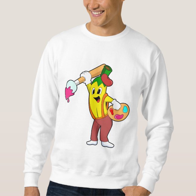 Moletom Banana como Pincel com Pincel de Tinta (Frente)