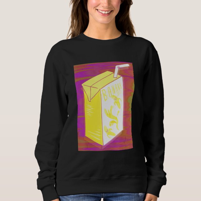 Moletom Banana Juice Box Noise Colorida Vaporwave (Frente)