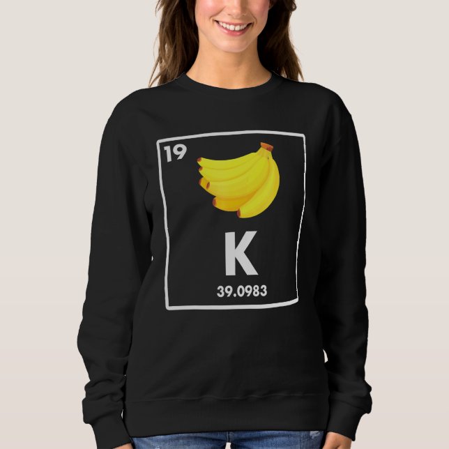 Moletom Banana K Piada de potássio vegetariano (Frente)