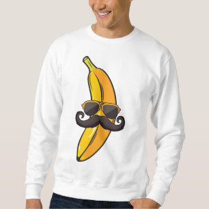 Moletom Banana Mustache Óculos escuros enfrentam Fruta Leg