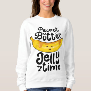 Moletom Banana Peanut Manteiga Gelly Hora Engraçada Fruta