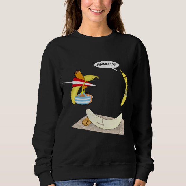 Moletom Banana pruda, comida vegetariana engraçada de prai (Frente)