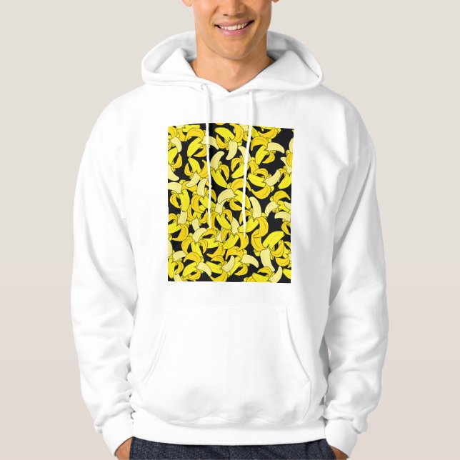 Moletom Bananas Amarelas Vintage: Fundo Negro (Frente)