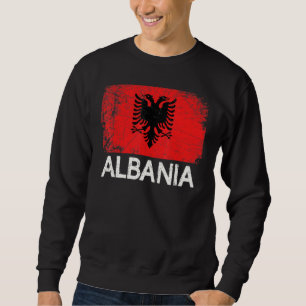 Moletom Bandeira Albanesa Vintage Feita Na Albânia