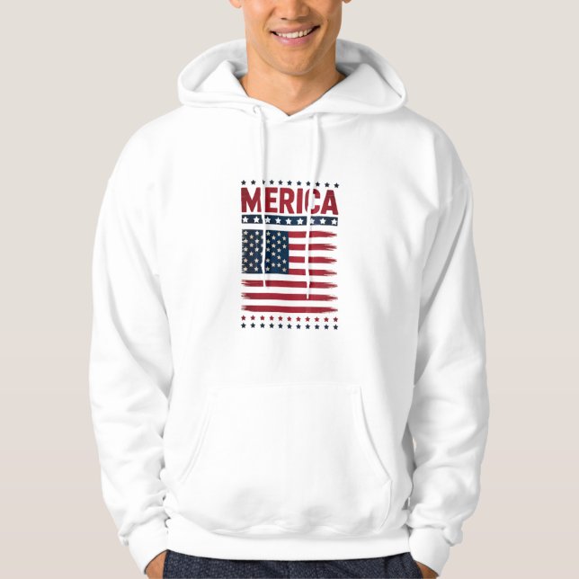 Moletom Bandeira Americana 4 de Julho Merica (Frente)