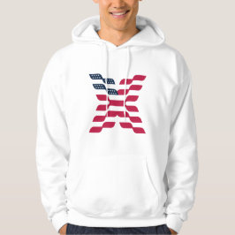 Moletom Bandeira Americana Abstrata Letra X