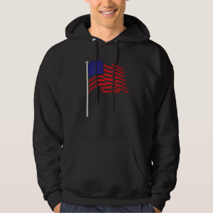 Moletom Bandeira Americana Acenando Patriótico Americano