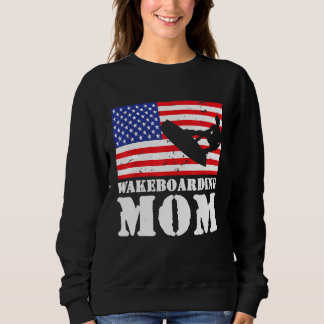 Moletom Bandeira Americana Angustiada Wakeboarding Mãe Mul