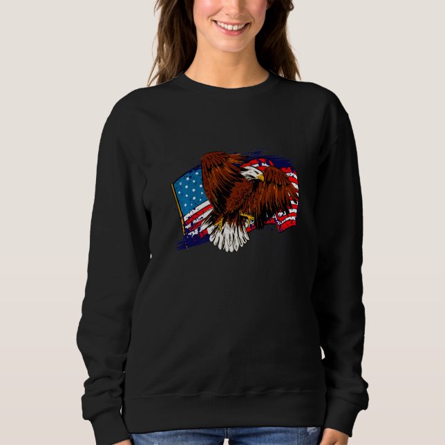 Moletom Bandeira Americana Bald Eagle (Frente)