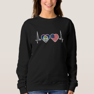 Moletom Bandeira Americana Belizenha Batimento Cardíaco Be