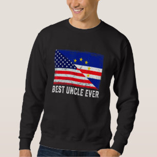 Moletom Bandeira Americana Cabo Verde Melhor Tio Ever Fami