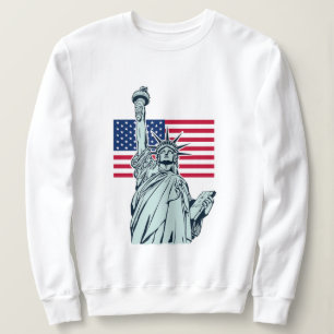 Moletom Bandeira Americana com Lady Liberty