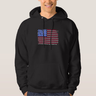 Moletom Bandeira Americana de Acampamento Verão Patriótico