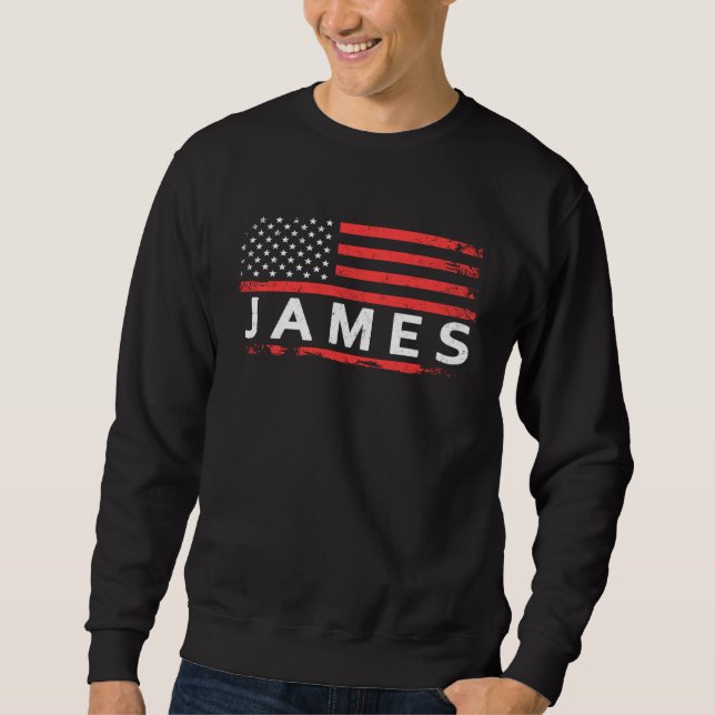 MOLETOM BANDEIRA AMERICANA DE JAMES PARA JAMES (Frente)