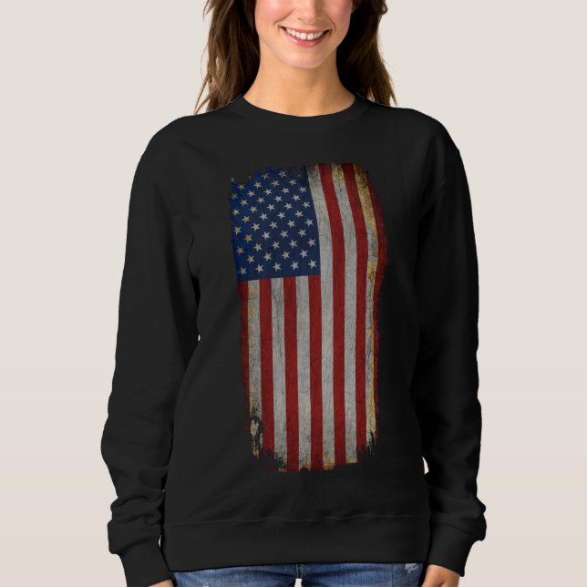 Moletom Bandeira Americana Distinta Vintage (Frente)
