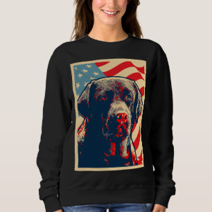 Moletom Bandeira Americana do Cachorro Retriever Patriótic