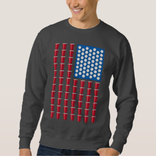Moletom Bandeira americana do jogo do bebendo de Pong da