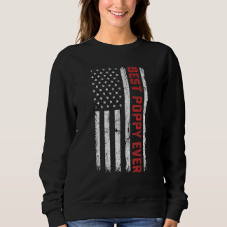 Moletom Bandeira Americana dos EUA Vintage Melhor Papoula