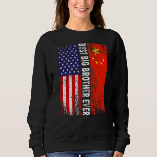 Moletom Bandeira Americana e China é o melhor irmão mais v
