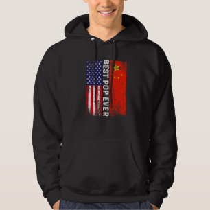 Moletom Bandeira Americana e China Sinalizador Melhor Pop