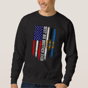 Moletom Bandeira Americana e Estônia Melhor Irmão Grande N