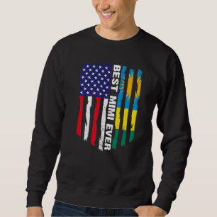 Moletom Bandeira Americana e Ruanda Melhor Mimi Ever Patri