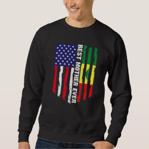 Moletom Bandeira Americana e Senegal Melhor Mãe Nunca Fami