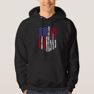 Moletom Bandeira Americana e Sérvia Melhor Irmão Grande Nu