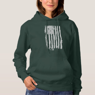Moletom Bandeira Americana Envelhecida Branca