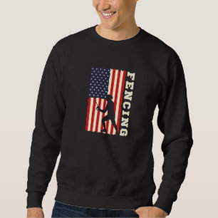 Moletom Bandeira Americana EUA Patriótico Esgrima Treinado