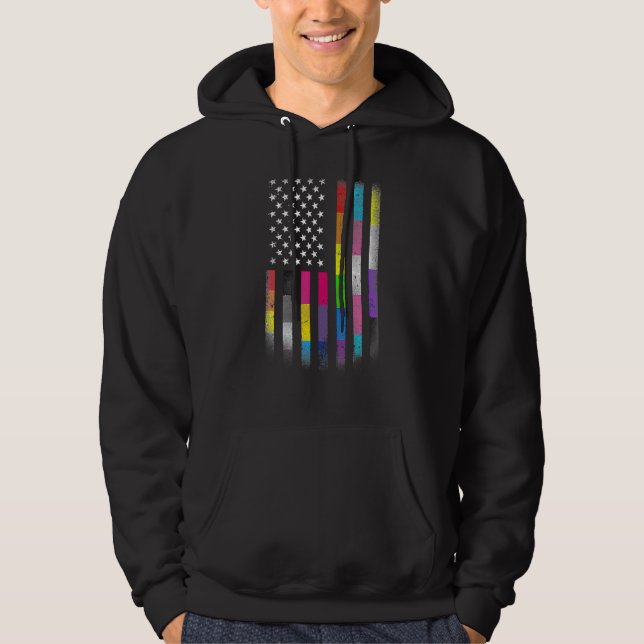 Moletom Bandeira Americana Homossexual Lgbt Lgbtq Flag 202 (Frente)