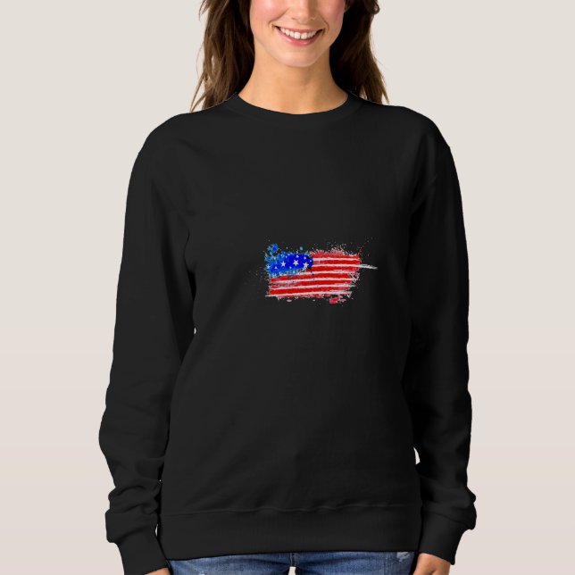 Moletom Bandeira Americana I Love Usa Flag (Frente)