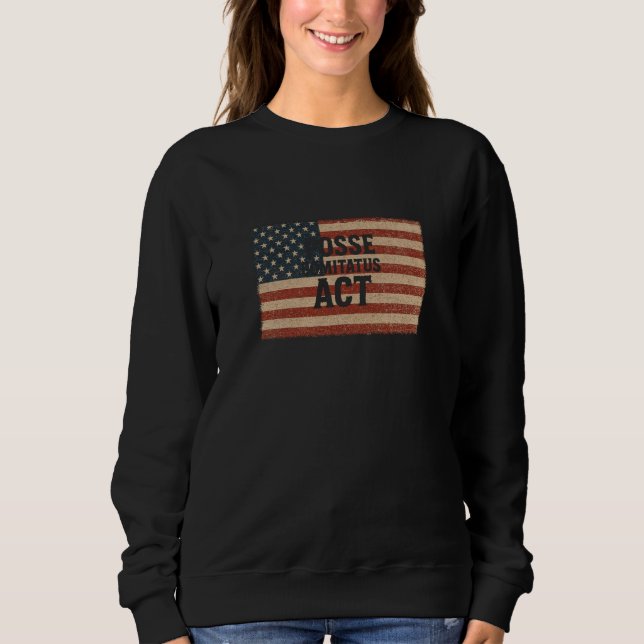 Moletom Bandeira Americana Incomodada com Lei Posse Comita (Frente)