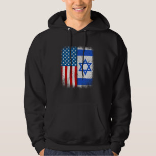 Moletom Bandeira Americana Israelense Meio Vintage Israel